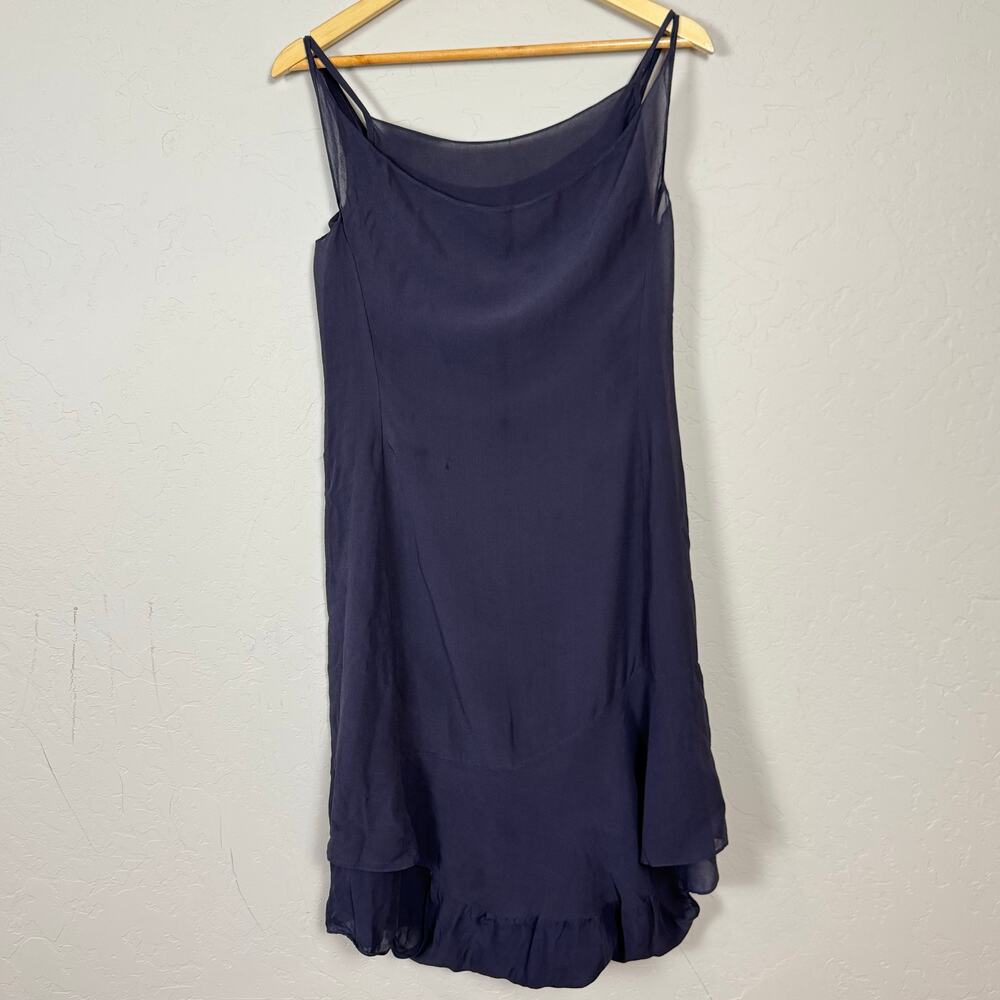 Gary Graham Silk Dress Women's Size 4 Fairy Goth Whimsygoth Y2K Gauzy Slip USA